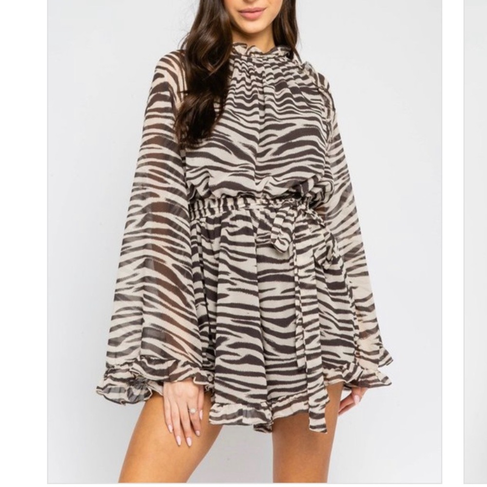 Zebra Romper Medium - image 3